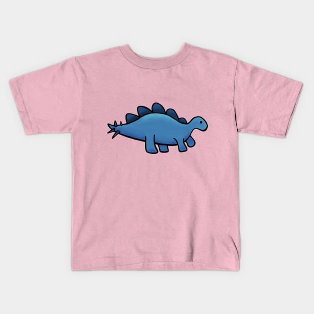 Stegosaurus Kids T-Shirt by Slightly Unhinged